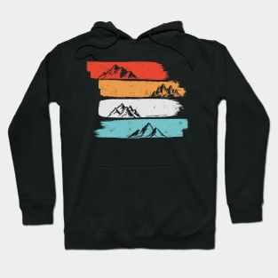 hiking design with mountain silhouettes Hoodie